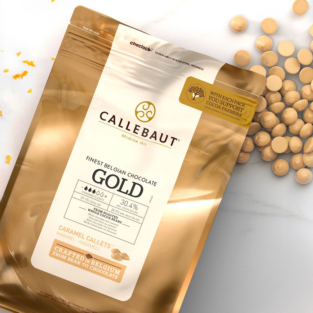 Čokoláda Gold Callebaut zlaté pecky 400 g